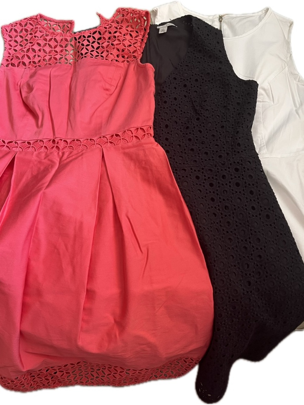 Calvin Klein Pink,WHBMwhite, Halogen black Sleeveless Dresses - 3 Pack bundle